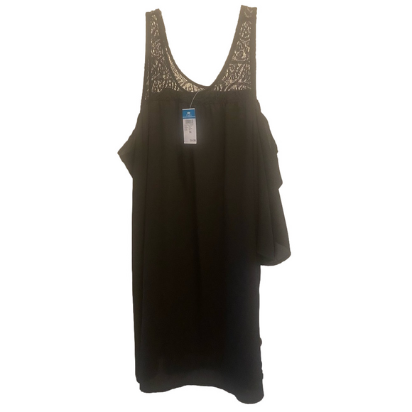 Rue21 Cold Shoulder Black Midi Dress NWT - Picture 2 of 4